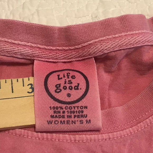 Life is Good “under the weather” maroon long sleeve crewneck tee shirt (M) - Picture 3 of 12